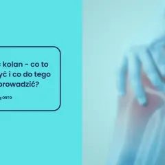 Szpotawość kolan: przyczyny, leczenie i skutki. Grafika przedstawia zniekształcone kolano, sugerując problem medyczny.