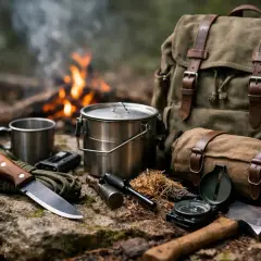 Nóż, menażka, krzesiwo, kompas, siekiera i plecak – to wszystko, czego potrzeba, by przetrwać. Oto esencja tego, co to jest survival.