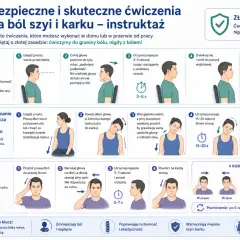 Proste ćwiczenia na kręgosłup szyjny: retrakcja, rozluźnianie mięśni, izometria. Ćwiczymy do granicy bólu, nigdy z bólem!