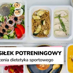 Zdrowe posiłki po treningu: sałatka z tuńczykiem, makaron z cukinią i kurczak w sosie. Idealne co jeść po treningu.