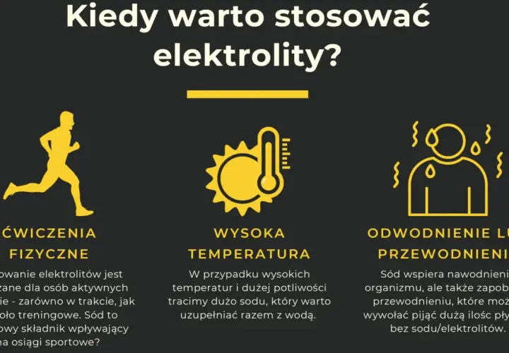 Kiedy warto stosować elektrolity? Wskazane przy wysiłku fizycznym, wysokiej temperaturze i odwodnieniu. Czy elektrolity można pić codziennie? Sprawdź, kiedy są kluczowe.