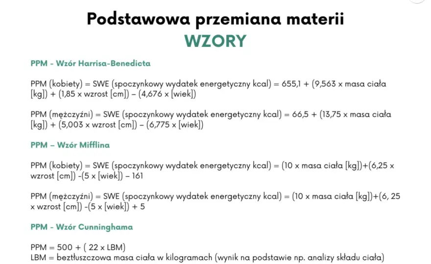 Podstawowa przemiana materii - Ustal kalorie i suplementację!