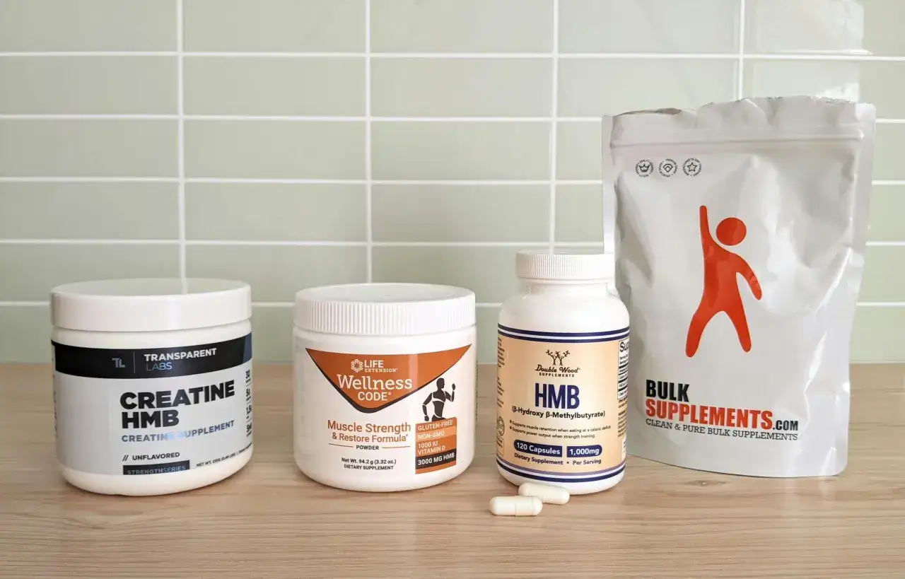 Suplementy z HMB: Transparent Labs Creatine HMB, Life Extension Wellness Code, Double Wood Supplements HMB. HMB co to? To dodatek wspierający mięśnie.